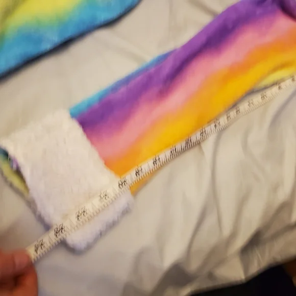 Rainbow Unicorn Plush bathrobe women's Small y2k festival - Picture 6 of 11